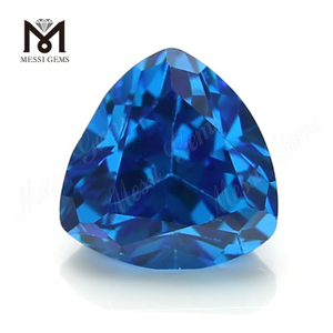 High Quality trillion Shape 8*8mm Blue topaz CZ Cubic Zirconia Stone Price 