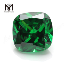  Coussin coup&eacute; le plus vendu 12x12mm, vente en gros, zircone cubique verte, pierre pr&eacute;cieuse cz