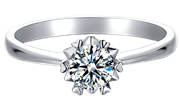 Messi Gems single 1 carat moissanite diamond dainty 925 sterling silver ring