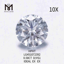 0.58CT D/VS1 lab created diamond IDEAL EX EX 