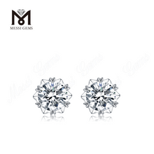Messi Gems Simple Design Stud Earring 1carat Moissanite Diamond Jewelry