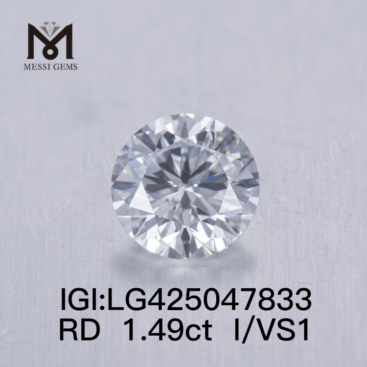 1.49 carat I/VS1 3VG Round 1.5 carat lab created diamond