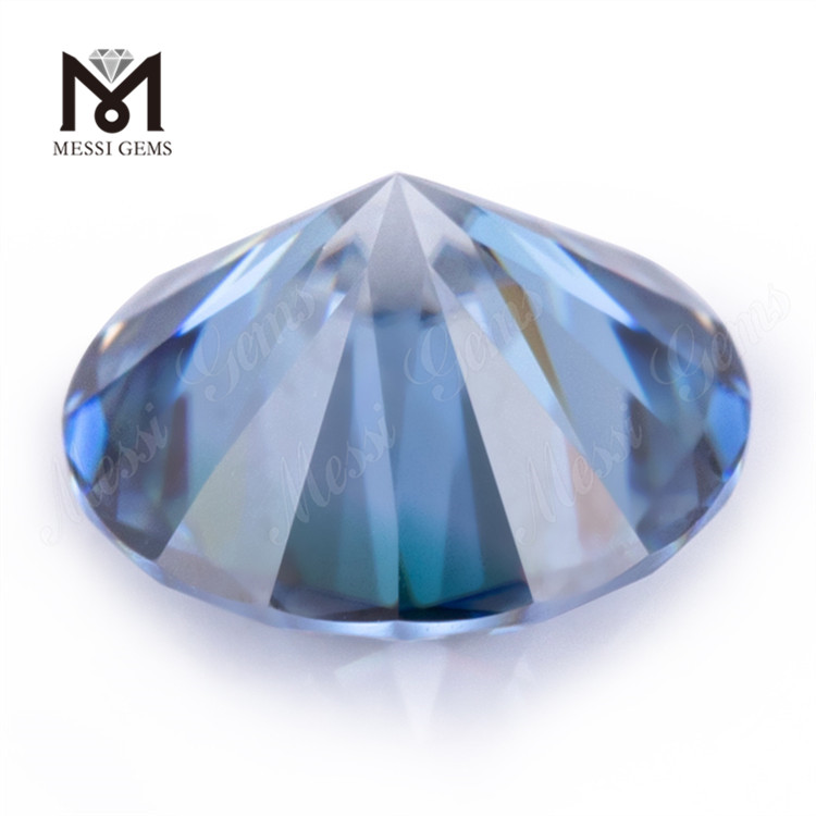 New Blue Round Shape Loose Gemstones Synthetic Moissanite for Jewelry