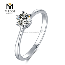 Moissanite Gemstone 925 Silver Wedding Rings for Women