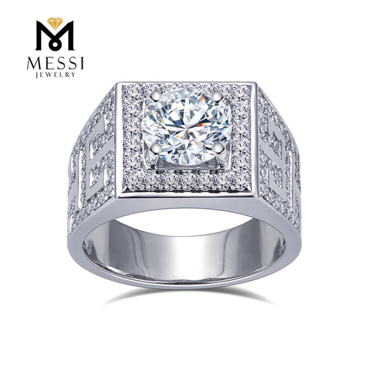 Verlobungszeithochzeitslabor Diamantring für Männer in 10.000 Ehering -Männern 丨 Messijewelry