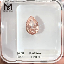 20,08 ct birnenf&ouml;rmiger rosafarbener SI1 gro&szlig;er, loser Labordiamant im Angebot