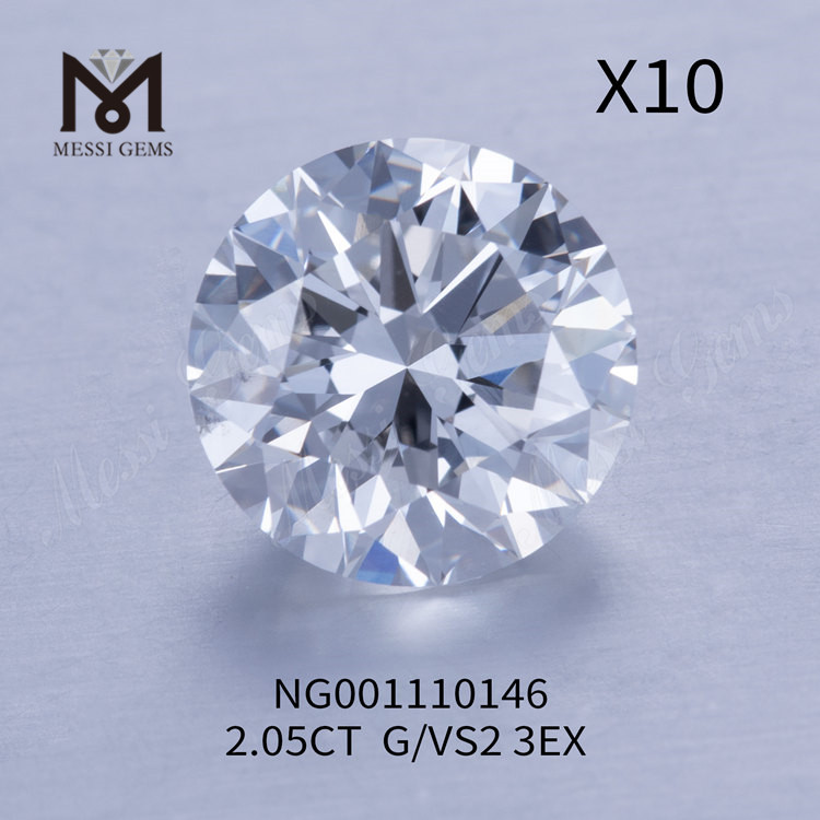 2.05ct G Round VS2 EX Cut Grade best lab grown diamonds online