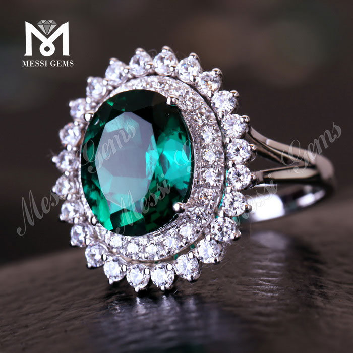 14k 18k emerald ring jewelry sun flower shape woman ring with emerald in gold jewelry wholesale