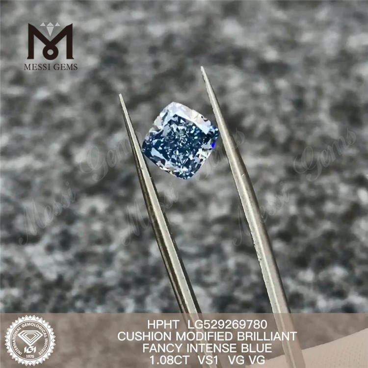 1.08CT VS Blue Cushion Synthetic Diamonds Wholesale HPHT Diamonds On Sale LG529269780