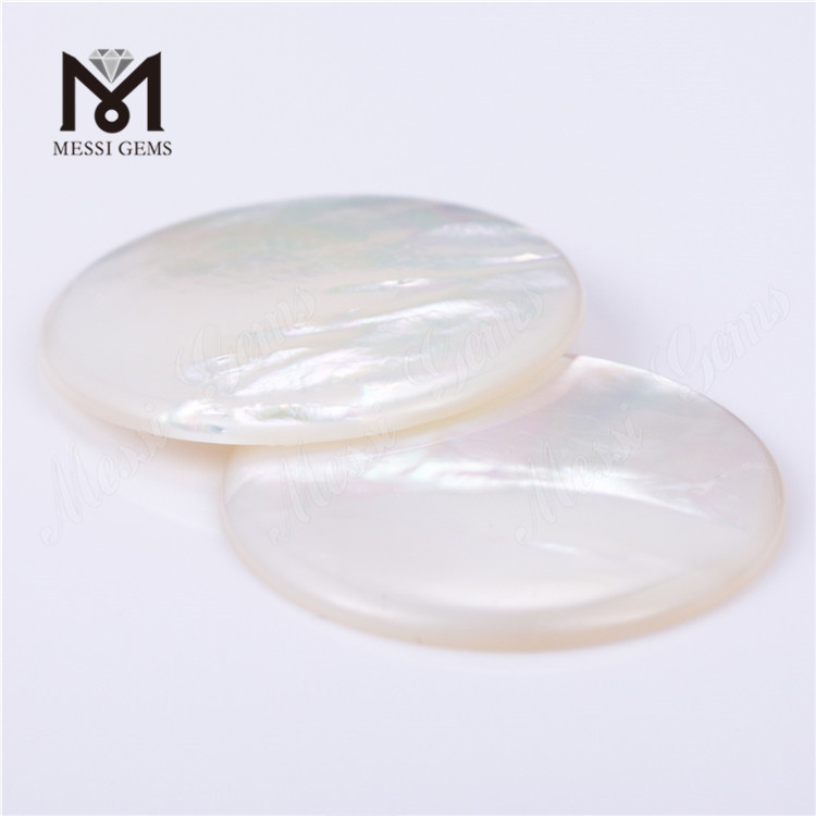 Round shape white yellow black Shell Mother of Perrl
