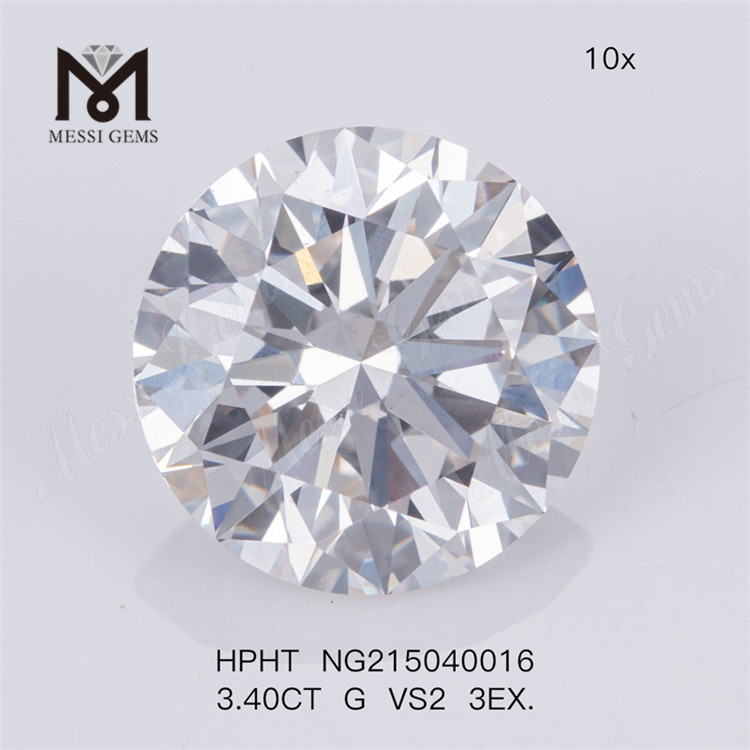 3.40CT HPHT G VS2 3EX lab diamond 