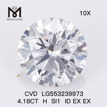 4.18CT H colour lab diamond SI1 ID EX EX lab grown diamond wholesale price