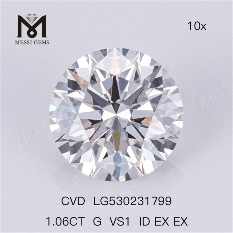 1.06ct G VS Loose Synthetic Diamonds Ronnd Cvd Diamond Wholesale