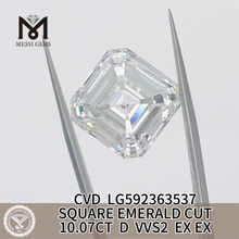 10.07CT D VVS2 CVD SQUARE EMERALD CUT simulerede diamanter LG592363537 
