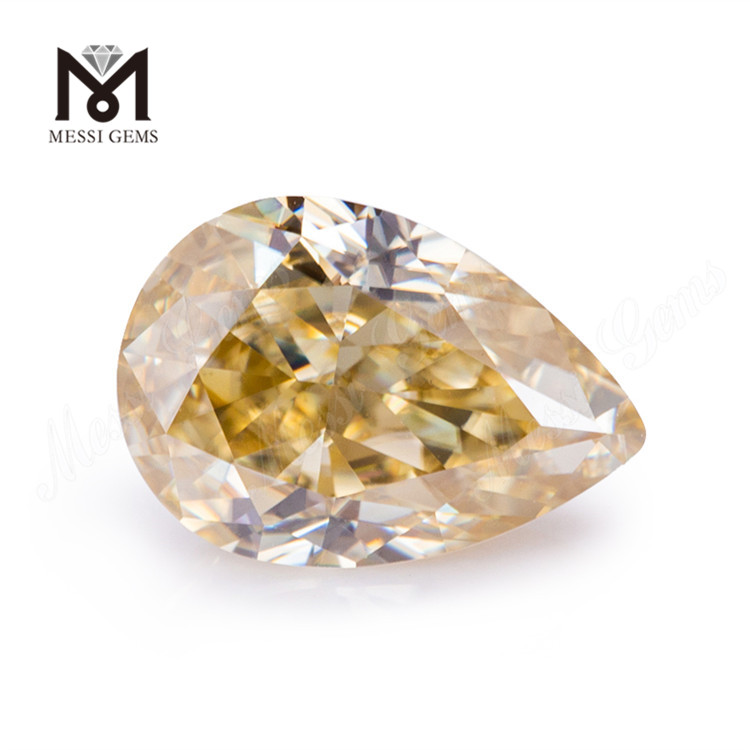 Pear loose moisanite 8*12mm Yellow moissanite wholesale gemstones supplier