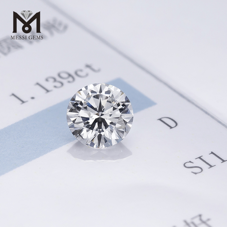 Engrospris 1.139 karat syntetisk hpht diamant def si løs cvd lab dyrket diamant til ring