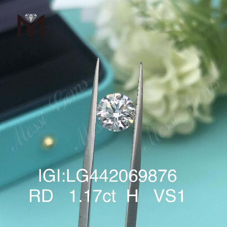 1.17 carat H VS1 IDEAL Round BRILLIANT lab diamond