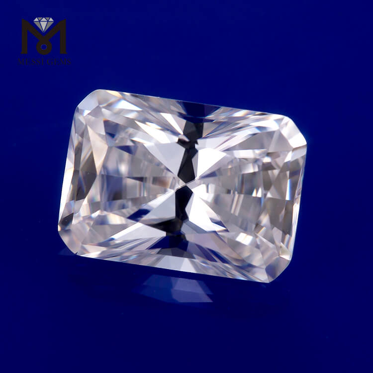 Clear White DEF GH VVS Radiant Cut 6*8.5mm Synthetic Moissanite