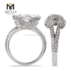 4 carat CU moissanite 18k gold custom wedding rings for girl