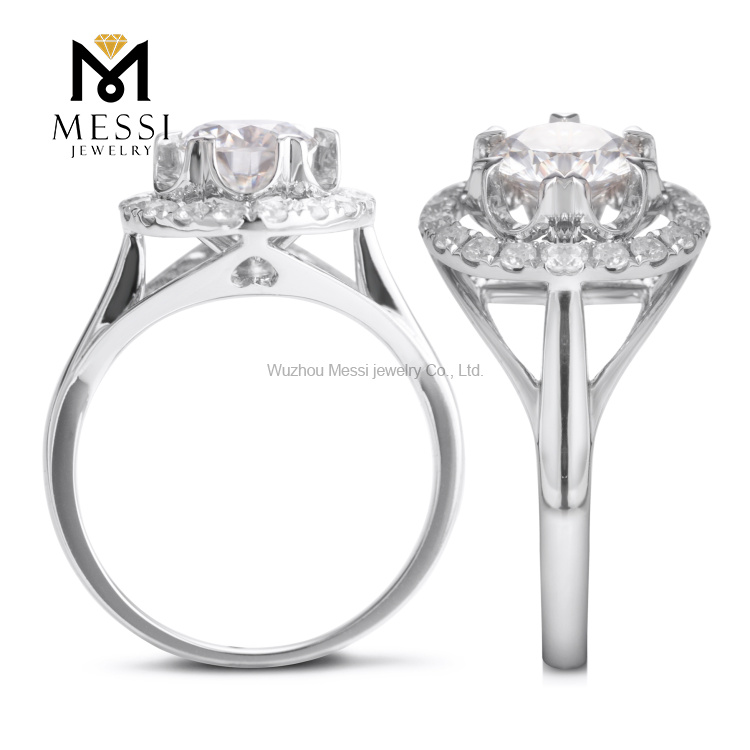 Wholesale Gemstones Ring 18K Gold Moissaniute Ring For Engagement Wedding rings