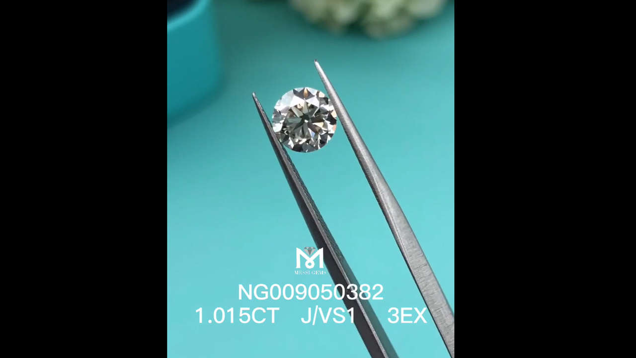 RD EX Cut Lab diamonds 1.015ct J Color Grade VS1 diamond video