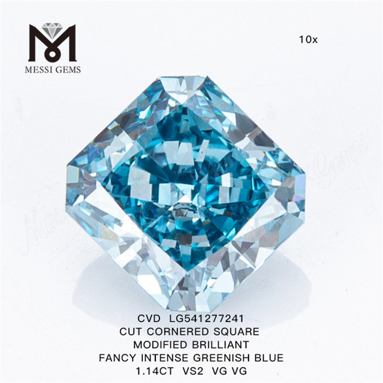 1.14CT Fancy Blue SQ loose synthetic diamonds IGI lab grown diamonds wholesale price