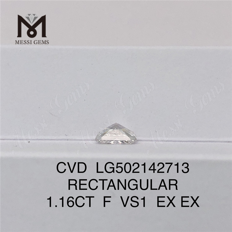 1.16CT RECTANGULAR Cutting F VS1 EX EX CVD Lab Grown Diamond IGI Certificate