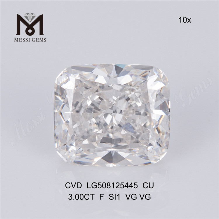 3CT F cvd cu loose lab diamond sale Cushion cheap loose lab diamond in stock